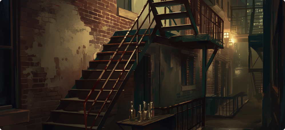 the fire escape