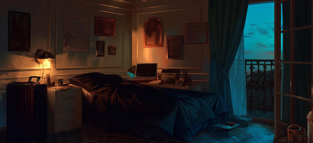 nate's villa bedroom